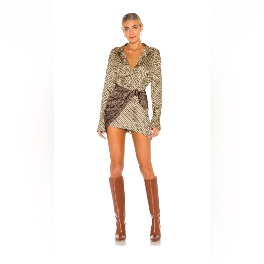 The Kamille Mini Dress in Tan & Brown🧸🎀